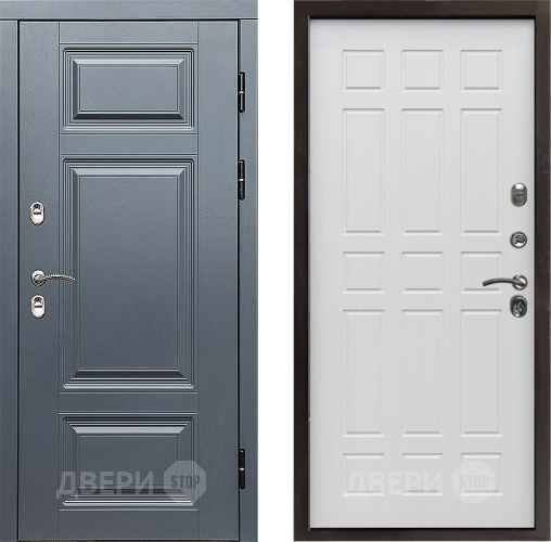 Входная металлическая Дверь Престиж TERMO с терморазрывом Премиум Грэй Спарта Лиственница белая в Одинцово