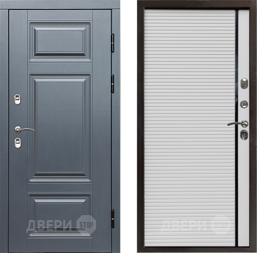 Входная металлическая Дверь Престиж TERMO с терморазрывом Премиум Грэй Porte Белый в Одинцово