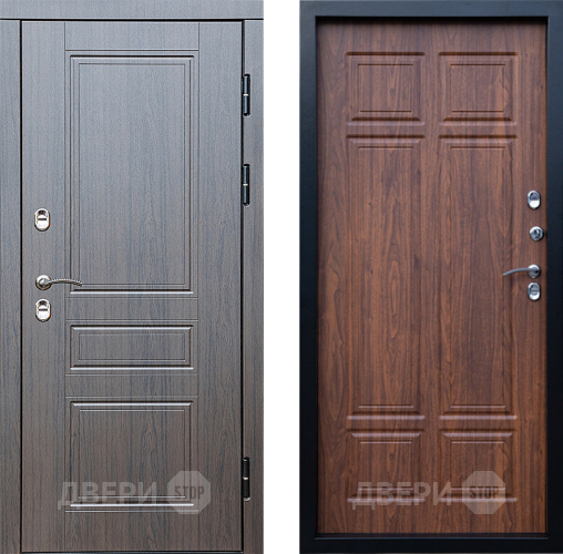 Входная металлическая Дверь Престиж TERMO с терморазрывом Классика Премиум Орех темный в Одинцово