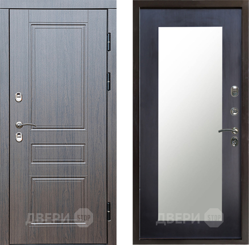 Входная металлическая Дверь Престиж TERMO с терморазрывом Классика Зеркало пастораль Венге в Одинцово