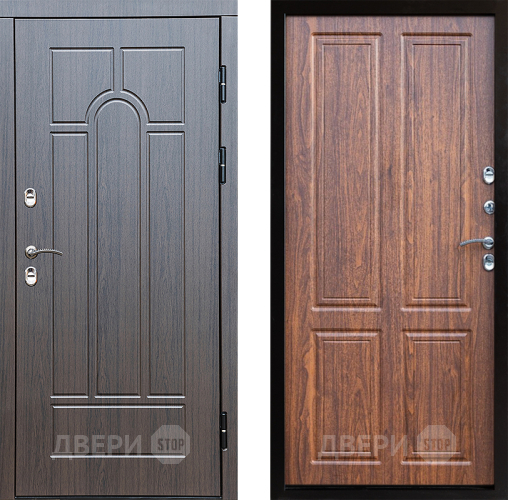 Входная металлическая Дверь Престиж TERMO с терморазрывом Арка Премиум Орех светлый в Одинцово