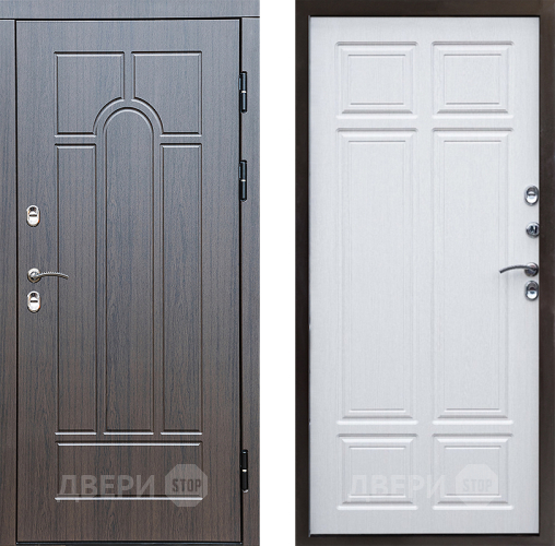 Входная металлическая Дверь Престиж TERMO с терморазрывом Арка Премиум Лиственница белая в Одинцово