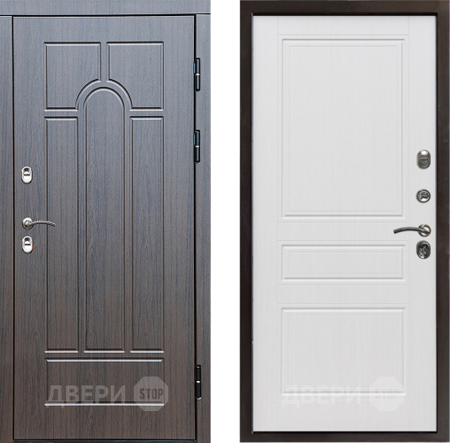 Входная металлическая Дверь Престиж TERMO с терморазрывом Арка Классика Белое дерево в Одинцово