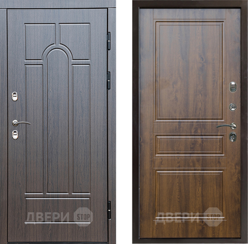 Входная металлическая Дверь Престиж TERMO с терморазрывом Арка Классика Дуб в Одинцово