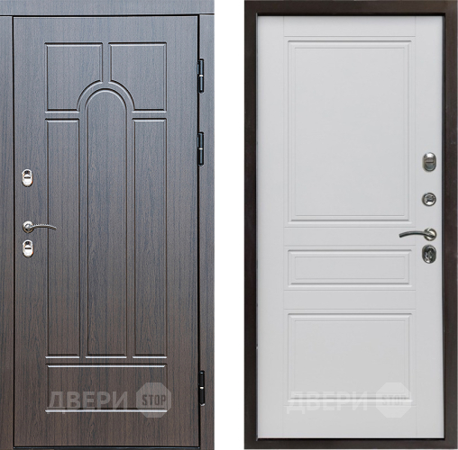 Входная металлическая Дверь Престиж TERMO с терморазрывом Арка Классика Белый матовый в Одинцово