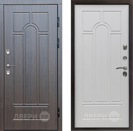 Входная металлическая Дверь Престиж TERMO с терморазрывом Арка Арка Лиственница белая в Одинцово