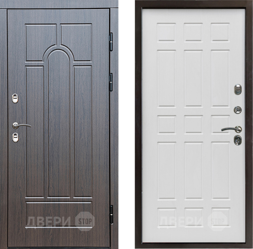 Входная металлическая Дверь Престиж TERMO с терморазрывом Арка Спарта Белое дерево в Одинцово