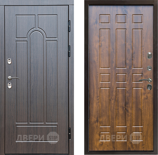 Входная металлическая Дверь Престиж TERMO с терморазрывом Арка Спарта Дуб в Одинцово