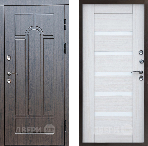 Входная металлическая Дверь Престиж TERMO с терморазрывом Арка Царга Лиственница белая в Одинцово