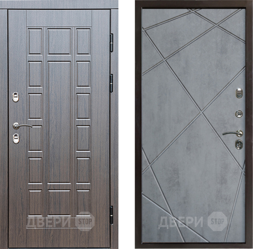Входная металлическая Дверь Престиж TERMO с терморазрывом Престиж Лучи Бетон темный в Одинцово