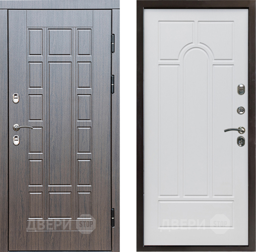 Входная металлическая Дверь Престиж TERMO с терморазрывом Престиж Арка Белое дерево в Одинцово