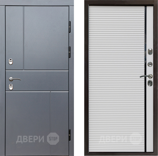 Входная металлическая Дверь Престиж TERMO с терморазрывом Горизонт Грэй Porte Белый в Одинцово