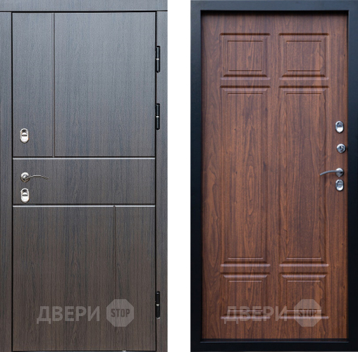 Входная металлическая Дверь Престиж TERMO с терморазрывом Горизонт Венге Премиум Орех темный в Одинцово