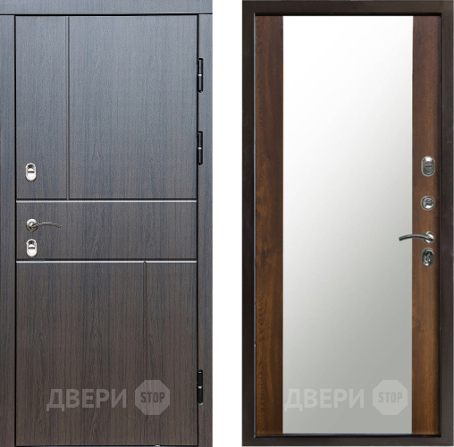 Входная металлическая Дверь Престиж TERMO с терморазрывом Горизонт Венге Зеркало Дуб в Одинцово