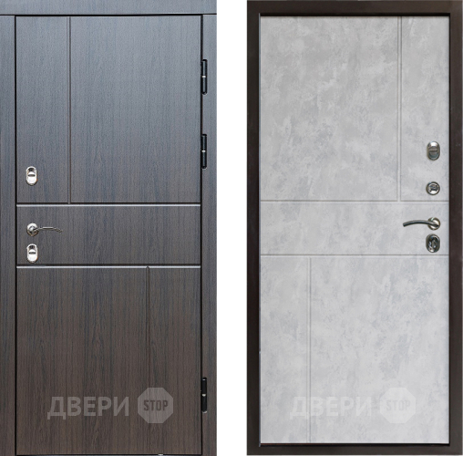 Входная металлическая Дверь Престиж TERMO с терморазрывом Горизонт Венге Горизонт Бетон светлый в Одинцово