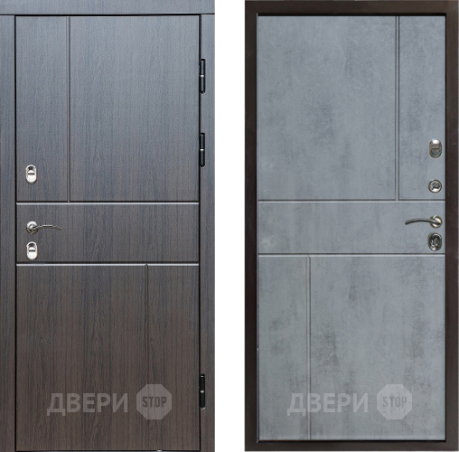 Входная металлическая Дверь Престиж TERMO с терморазрывом Горизонт Венге Горизонт Бетон темный в Одинцово