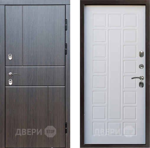 Входная металлическая Дверь Престиж TERMO с терморазрывом Горизонт Венге Престиж Белое дерево в Одинцово