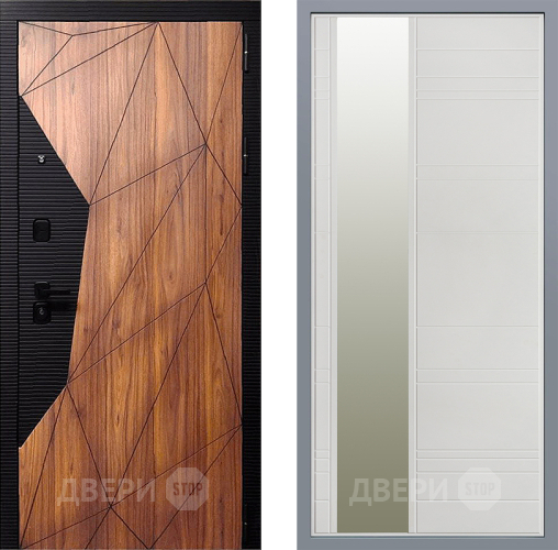 Дверь Заводские двери Морра Зеркало Лира Белый софт в Одинцово