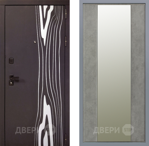 Дверь Заводские двери Леванте Зеркало Макси Бетон темный в Одинцово