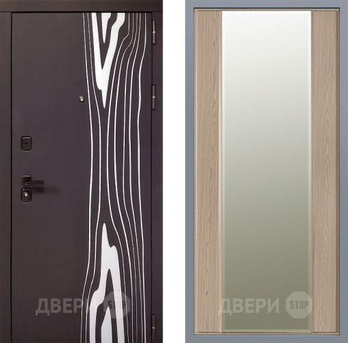 Дверь Заводские двери Леванте Зеркало Макси Беленый дуб в Одинцово