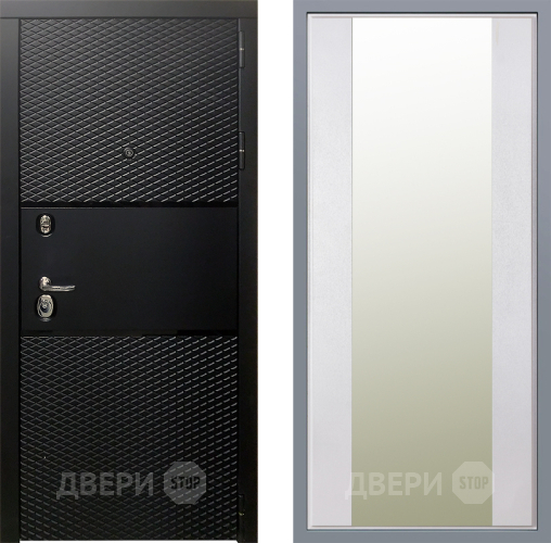 Дверь Заводские двери Тефлон Зеркало Макси Белый шелк в Одинцово