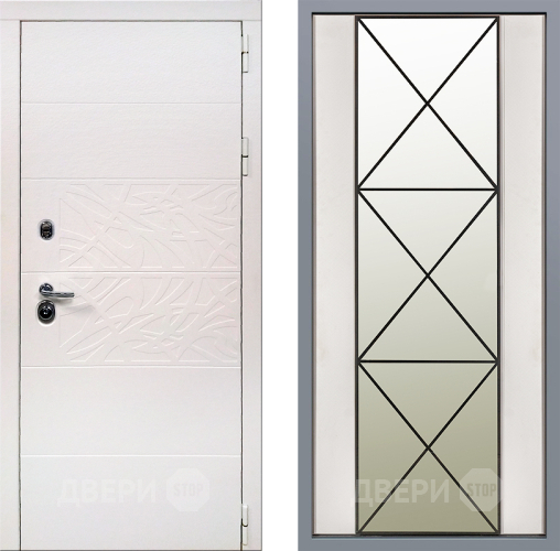 Дверь Заводские двери Дэко Вайт Зеркало Перфекто Структурное дерево в Одинцово