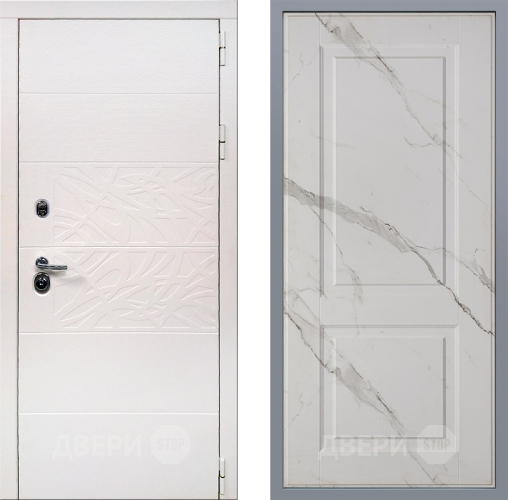 Дверь Заводские двери Дэко Вайт Доррен Мрамор белый в Одинцово