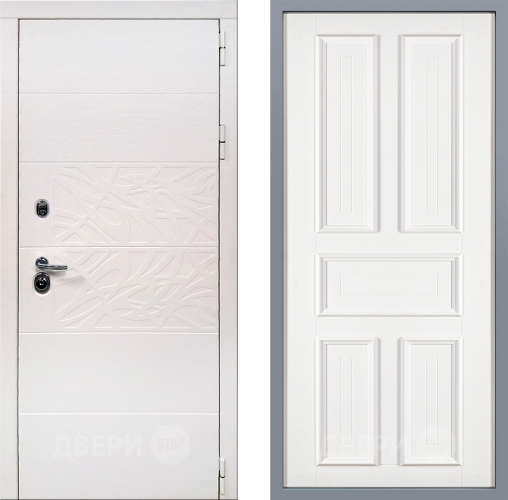 Дверь Заводские двери Дэко Вайт Уругвай Белый софт в Одинцово