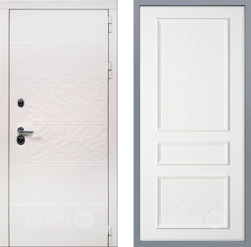 Дверь Заводские двери Дэко Вайт Урбино Белый софт в Одинцово