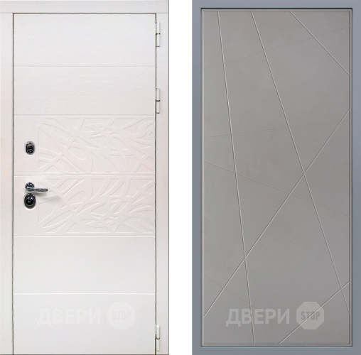 Дверь Заводские двери Дэко Вайт Флитта Грей софт в Одинцово