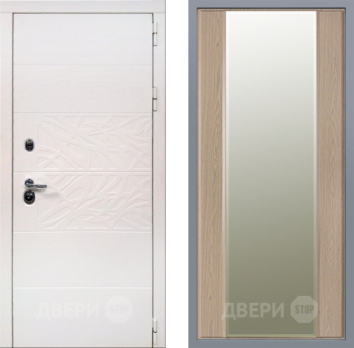 Дверь Заводские двери Дэко Вайт Зеркало Макси Беленый дуб в Одинцово