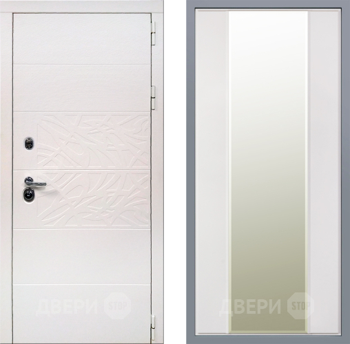 Дверь Заводские двери Дэко Вайт Зеркало Макси Белый матовый в Одинцово