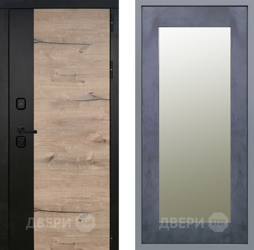 Дверь Заводские двери Ларте Зеркало Модерн Бетон темный в Одинцово