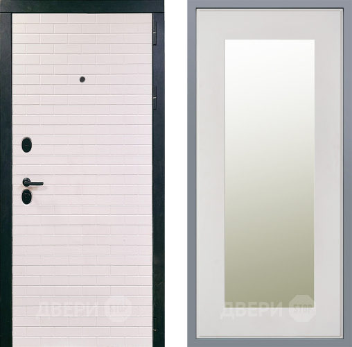 Дверь Заводские двери Сохо Зеркало Модерн Белый софт в Одинцово