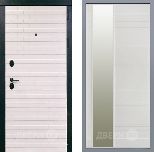 Дверь Заводские двери Сохо Зеркало Лира Белый софт в Одинцово