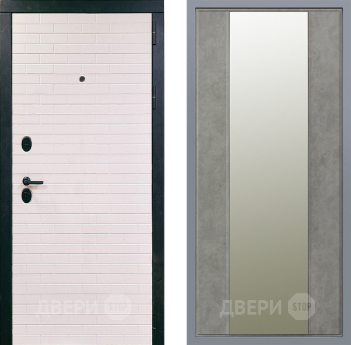 Дверь Заводские двери Сохо Зеркало Макси Бетон темный в Одинцово