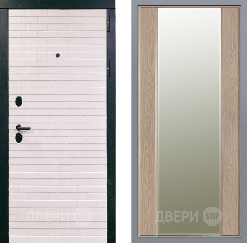 Дверь Заводские двери Сохо Зеркало Макси Беленый дуб в Одинцово