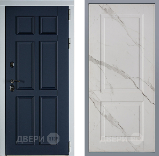 Дверь Заводские двери Стокгольм Доррен Мрамор белый в Одинцово