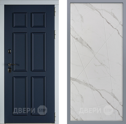 Дверь Заводские двери Стокгольм Флитта Мрамор белый в Одинцово