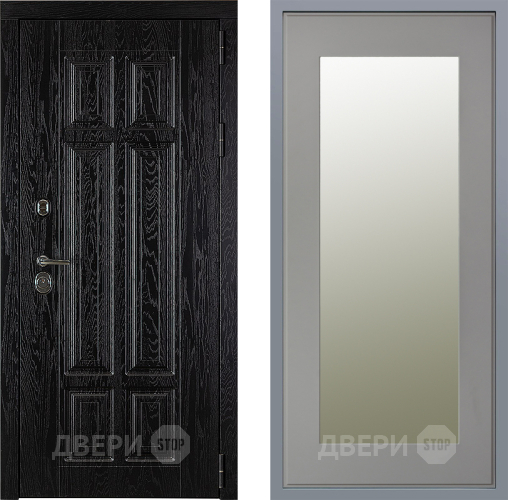 Дверь Заводские двери Мюнхен Зеркало Модерн Грей софт в Одинцово