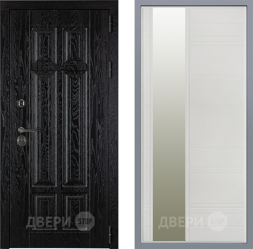 Дверь Заводские двери Мюнхен Зеркало Лира Белый софт в Одинцово