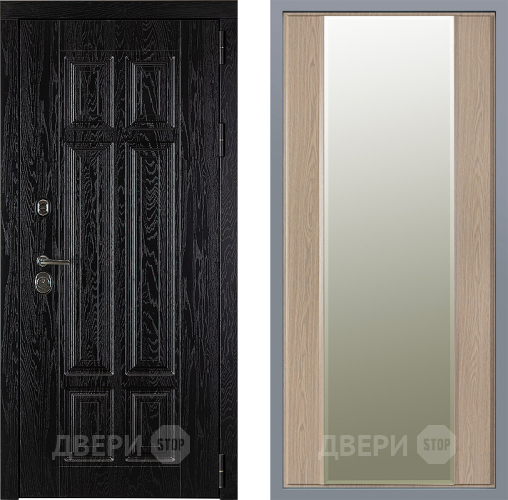 Дверь Заводские двери Мюнхен Зеркало Макси Беленый дуб в Одинцово