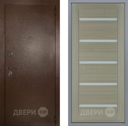 Дверь Заводские двери Эталон 3к антик медь СБ-1 Капучино в Одинцово