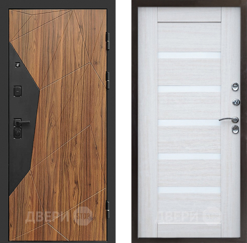 Входная металлическая Дверь Престиж Avangard Царга Лиственница белая в Одинцово