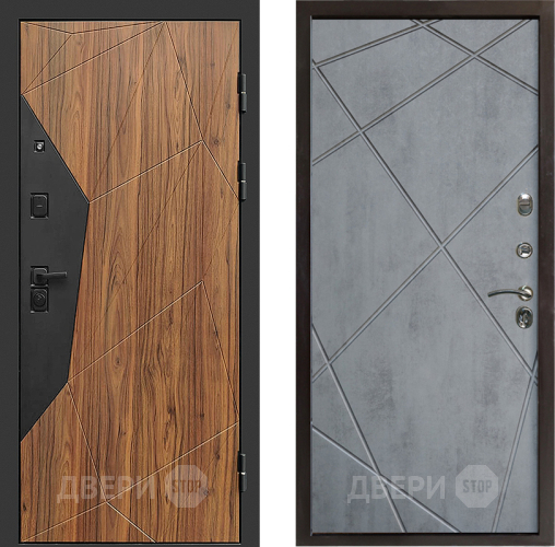 Входная металлическая Дверь Престиж Avangard Лучи Бетон темный в Одинцово