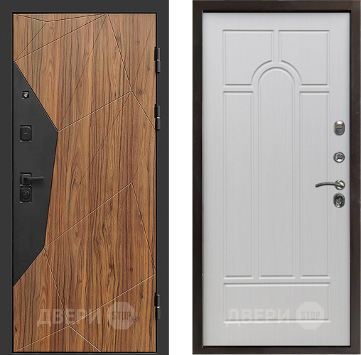 Входная металлическая Дверь Престиж Avangard Арка Лиственница белая в Одинцово