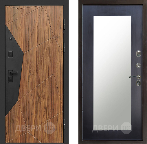 Входная металлическая Дверь Престиж Avangard Зеркло Пастораль Венге в Одинцово