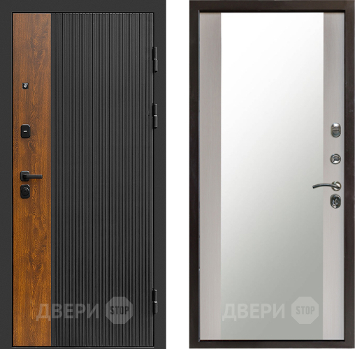 Входная металлическая Дверь Престиж Prestizh Зеркало Лиственница белая в Одинцово