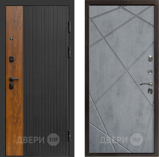 Входная металлическая Дверь Престиж Prestizh Лучи Бетон темный в Одинцово