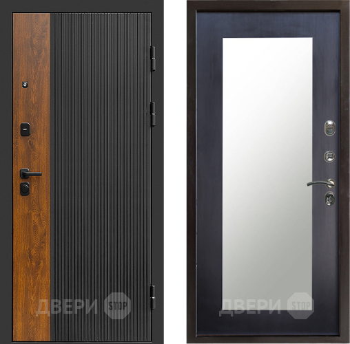 Входная металлическая Дверь Престиж Prestizh Зеркло Пастораль Венге в Одинцово